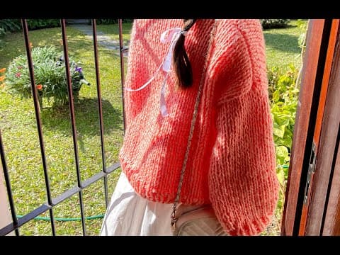 Knitting the Basic cardigan with buttons | VLOG